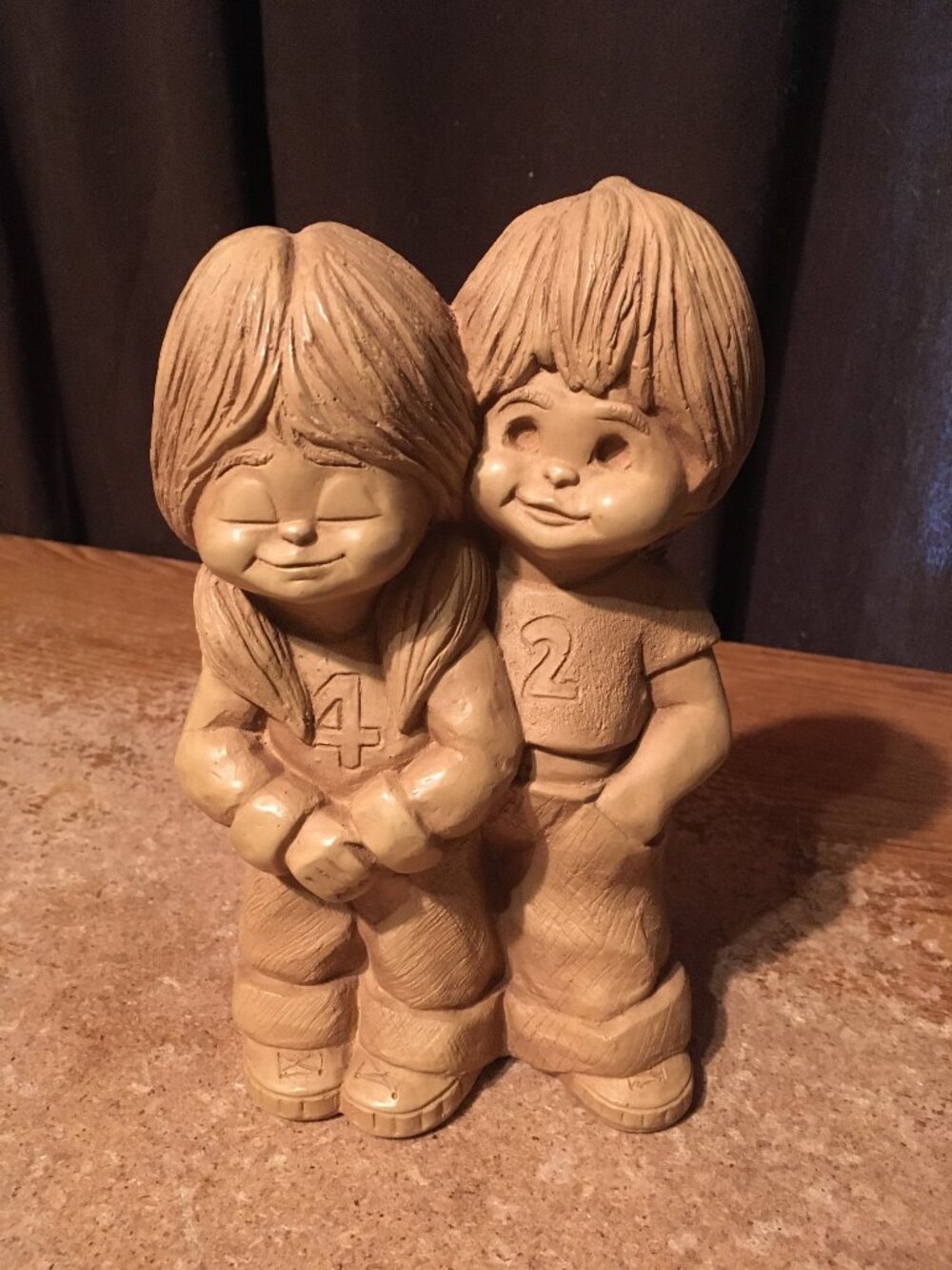 FANNYKINS FIGURINE BILL MACK SOLAR STATUARY YOUNG LOVE GIRL AND BOY 4 & 2